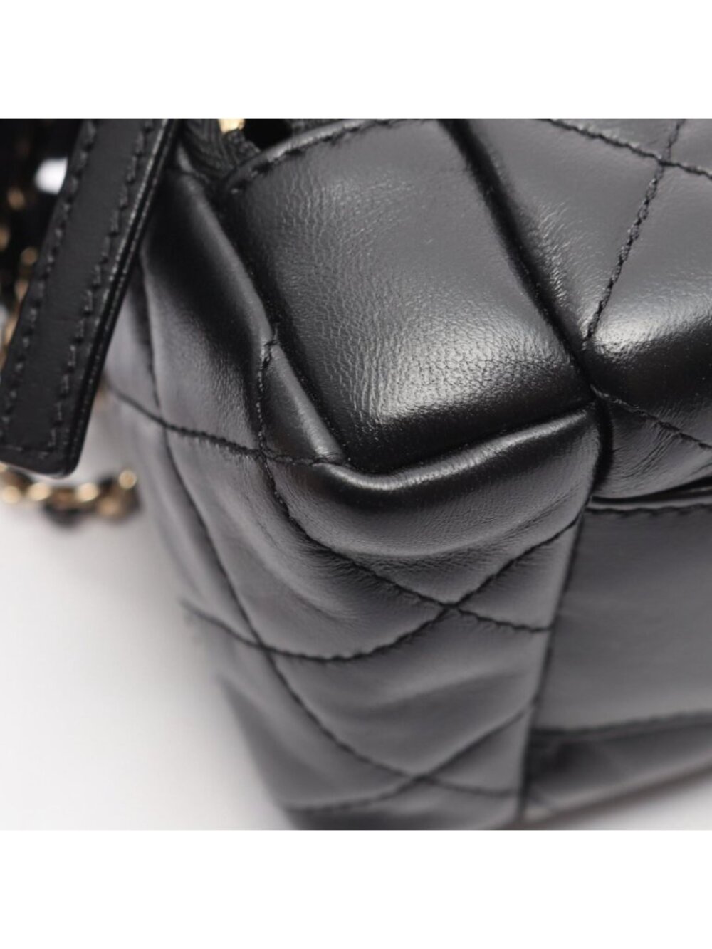 Chanel Shoulder Bag Quilted Vanity 2-Way Black Lambskin Chain - Picture 7 of 10
